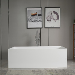 Factory Supply Quality Assurance Rectangle Freestanding Artificial Stone Bathtub XA-8872
