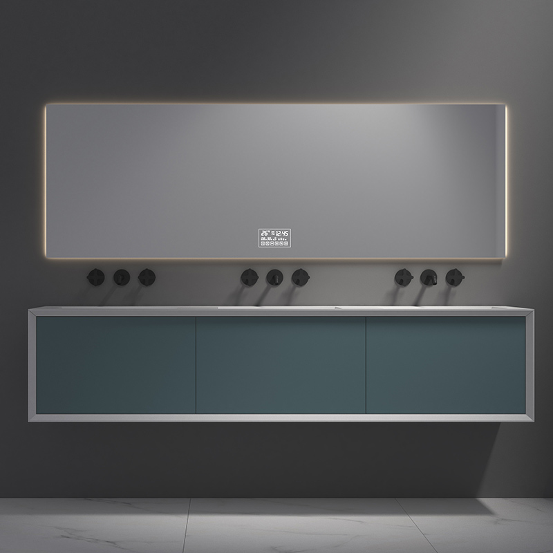 Supplier Double Under Counter Sink Floating Bathroom Vanity Cabinet TW-2502