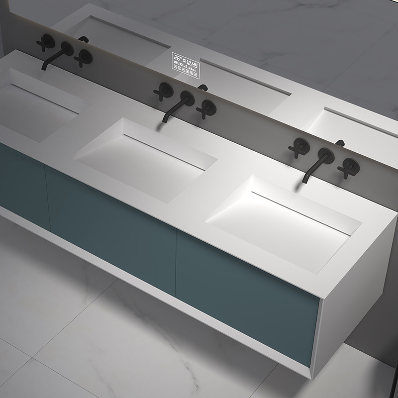 Supplier Double Under Counter Sink Floating Bathroom Vanity Cabinet TW-2502