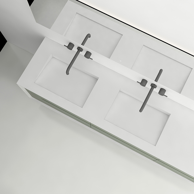 Manufacturer Double Under Counter Sink Floating Bathroom Vanity Cabinet TW-2808