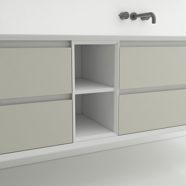 Supplier Double Under Counter Sink Floating Bathroom Vanity Cabinet TW-2805