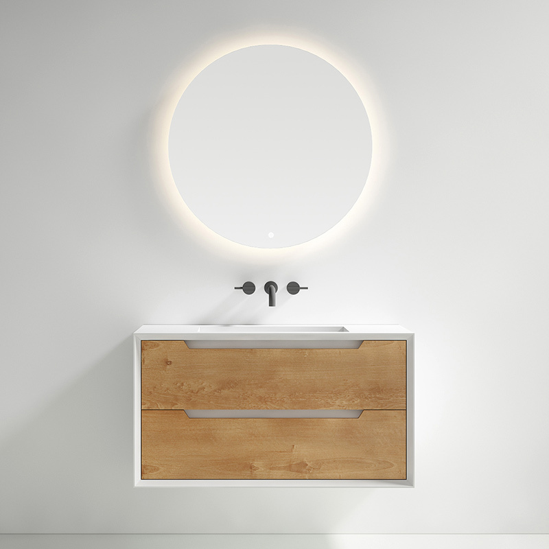 Popular Wholesale Designer Single Under Counter Sink Floating Bathroom Vanity Cabinet TW-2801