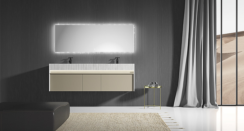 Double Counter Top Sinks Floating Bathroom Vanity Cabinet WBL-0615 Double Counter Top Sinks Floating Bathroom Vanity Cabinet WBL-0615