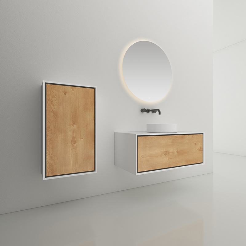 Wholesale Fashion Single Counter Top Sink Wall Mounted Bathroom Cabinet WBL-0811