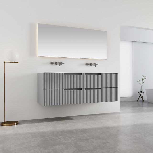 Hot Style Wholesale Double Under Counter Sink Wall Mounted Bathroom Cabinet WBL-6112