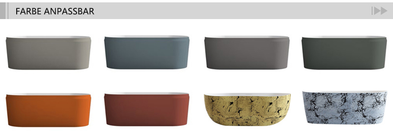 T&W Freestanding Acrylic Bathtub Color customization