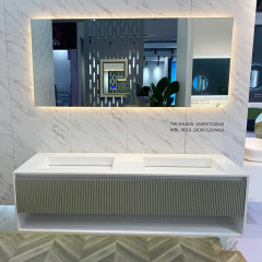 Wholesale Price Double Under Counter Sinks Floating Bathroom Vanity Cabinet WBL-0016