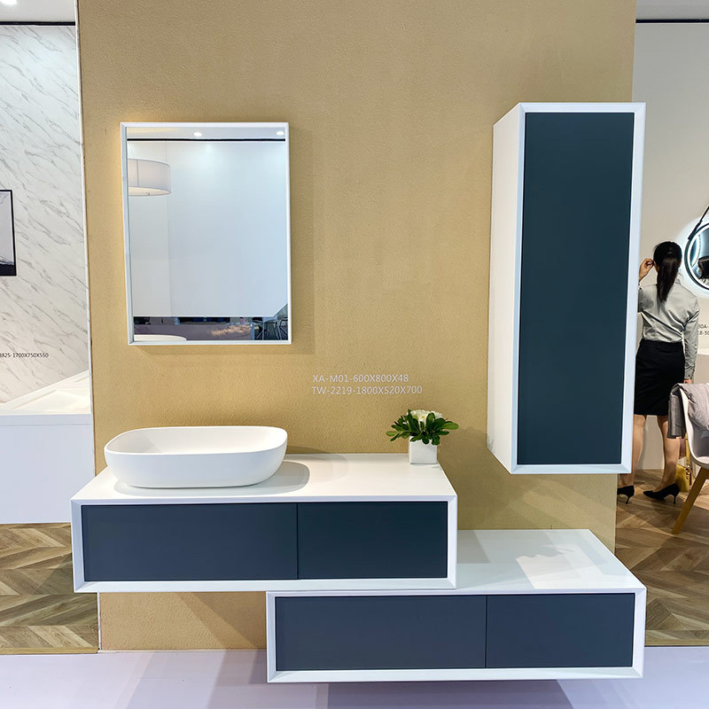 Manufacturer Single Counter Top Sink Wall Mounted Hanging Bathroom Vanity Cabinet TW-2219