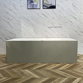 Rectangle Vertical line Freestanding Corian Bathtub XA-8825