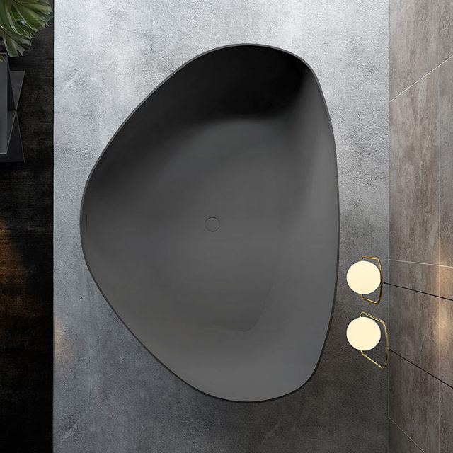 Supplier Heart-shaped Freestanding Artificial Stone Bathtub TW-8660