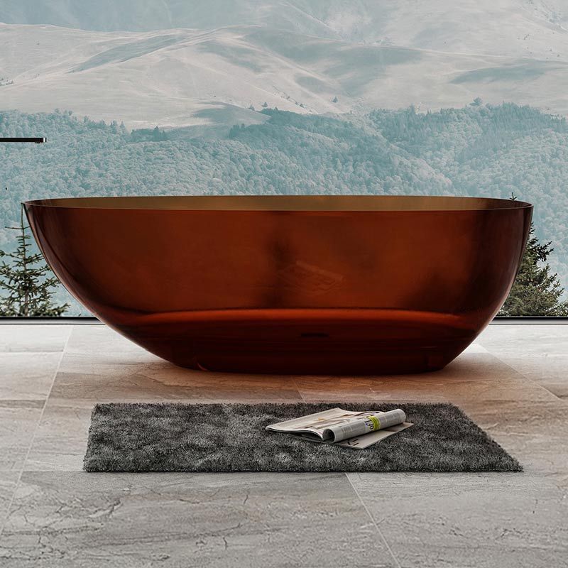 Wholesale High End Quality Freestanding Transparent Resin Bathtub XA-8866T