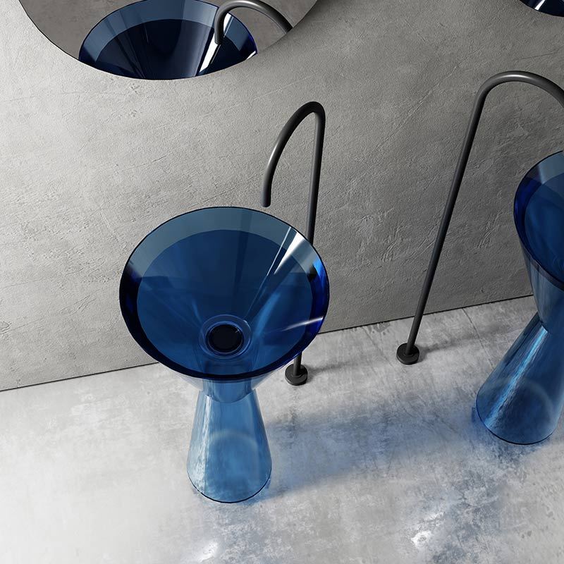Quality Wholesale Unique Design Freestanding Transparent Pedestal Sink TW-Z362T