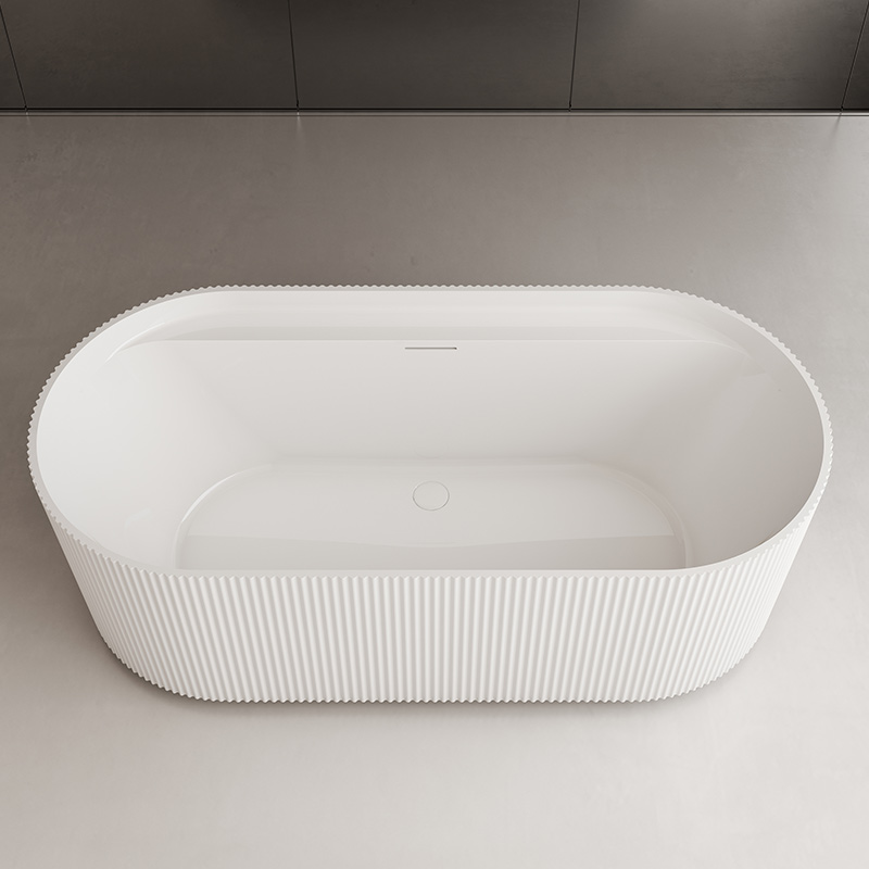 V-Groove New Design Freestanding Acrylic Fluted Bathtub TW-7131