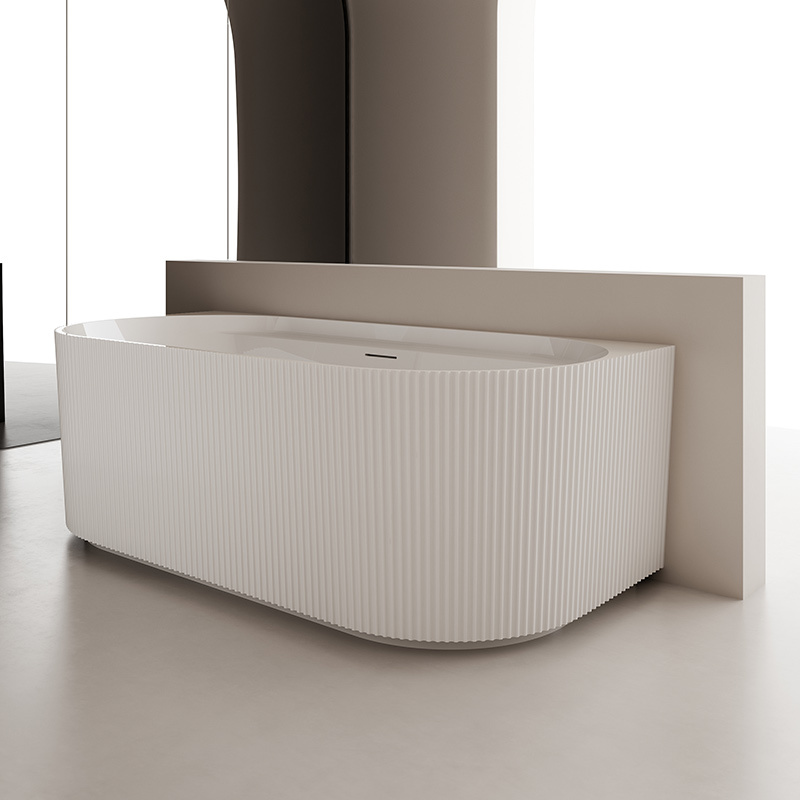 Quality Wholesale Unique Design Freestanding Acrylic Fluted Bathtub TW-7136