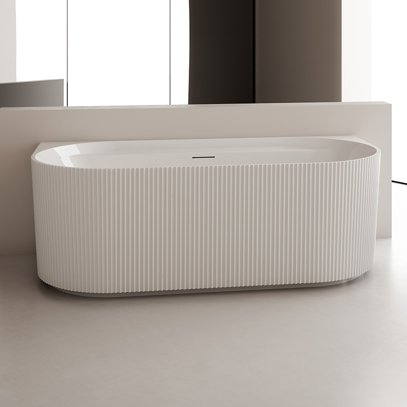 Quality Wholesale Unique Design Freestanding Acrylic Fluted Bathtub TW-7136