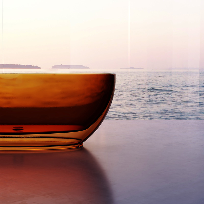 Factory Wholesale Freestanding Transparent Bathtub TW-8607T
