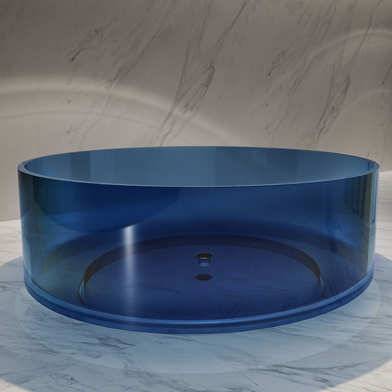 China Wholesale Factory Freestanding Transparent Clear Resin Bathtub TW-8709T