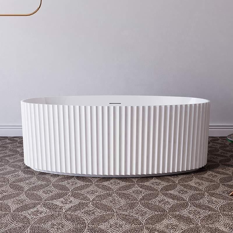 Exporter High Quality Standalone Acrylic Fluted Bathtub TW-7128