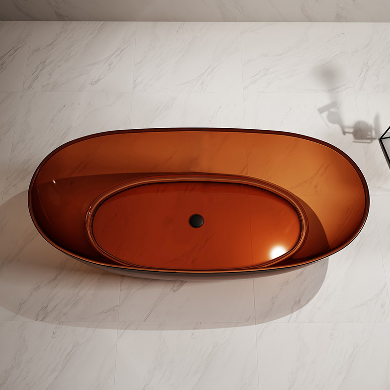 Manufacturer Freestanding Transparent Resin Bathtub XA-8838T