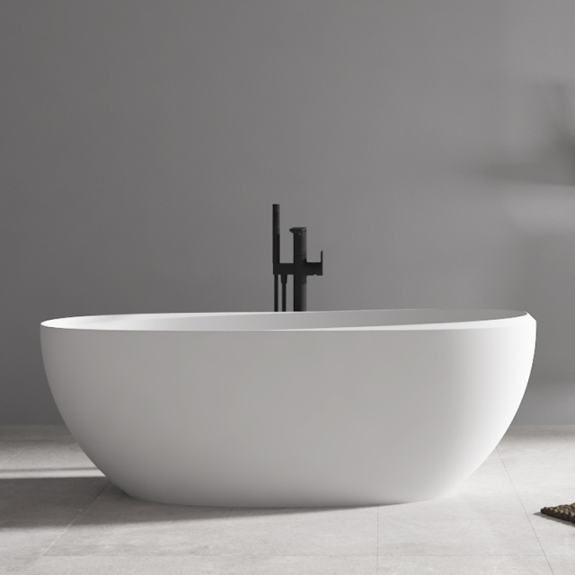 Quality Wholesale Unique Design Egg-Shaped Stone Resin Bathtub XA-8817