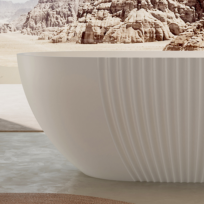 Quality Wholesale Unique Design Freestanding Fluted Acrylic Bathtub XY-5007