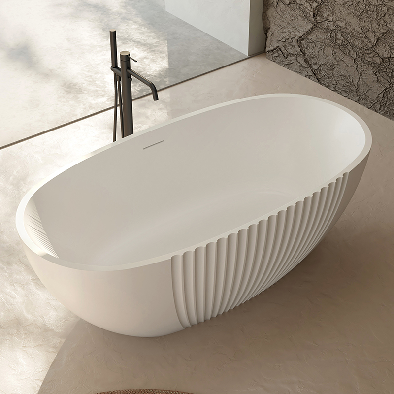 Quality Wholesale Unique Design Freestanding Fluted Acrylic Bathtub XY-5007