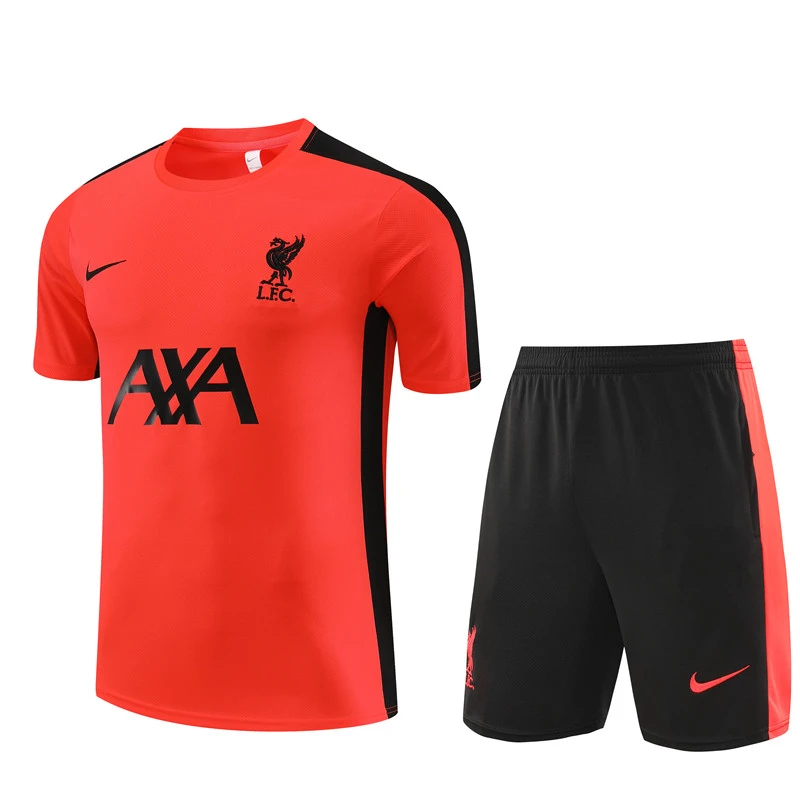 Short sleeve adult and kids jackets 23 24 Liverpool Men's Football training Jersey Kit Men's and Children's football tracksuit Jogging 2023 24