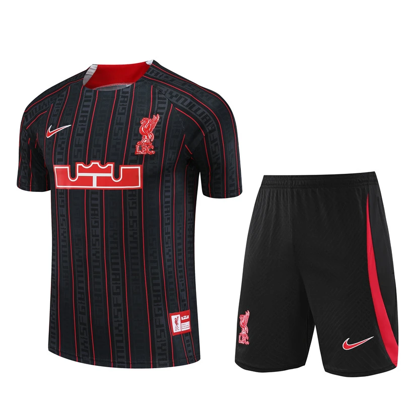Short sleeve adult and kids jackets 23 24 Liverpool Men's Football training Jersey Kit Men's and Children's football tracksuit Jogging 2023 24