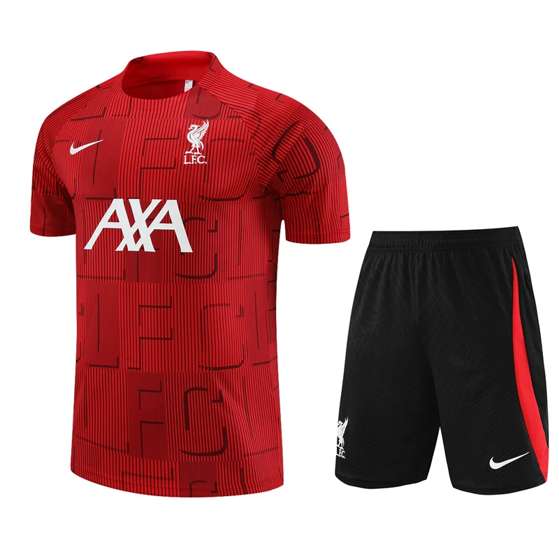 Short sleeve adult and kids jackets 23 24 Liverpool Men's Football training Jersey Kit Men's and Children's football tracksuit Jogging 2023 24