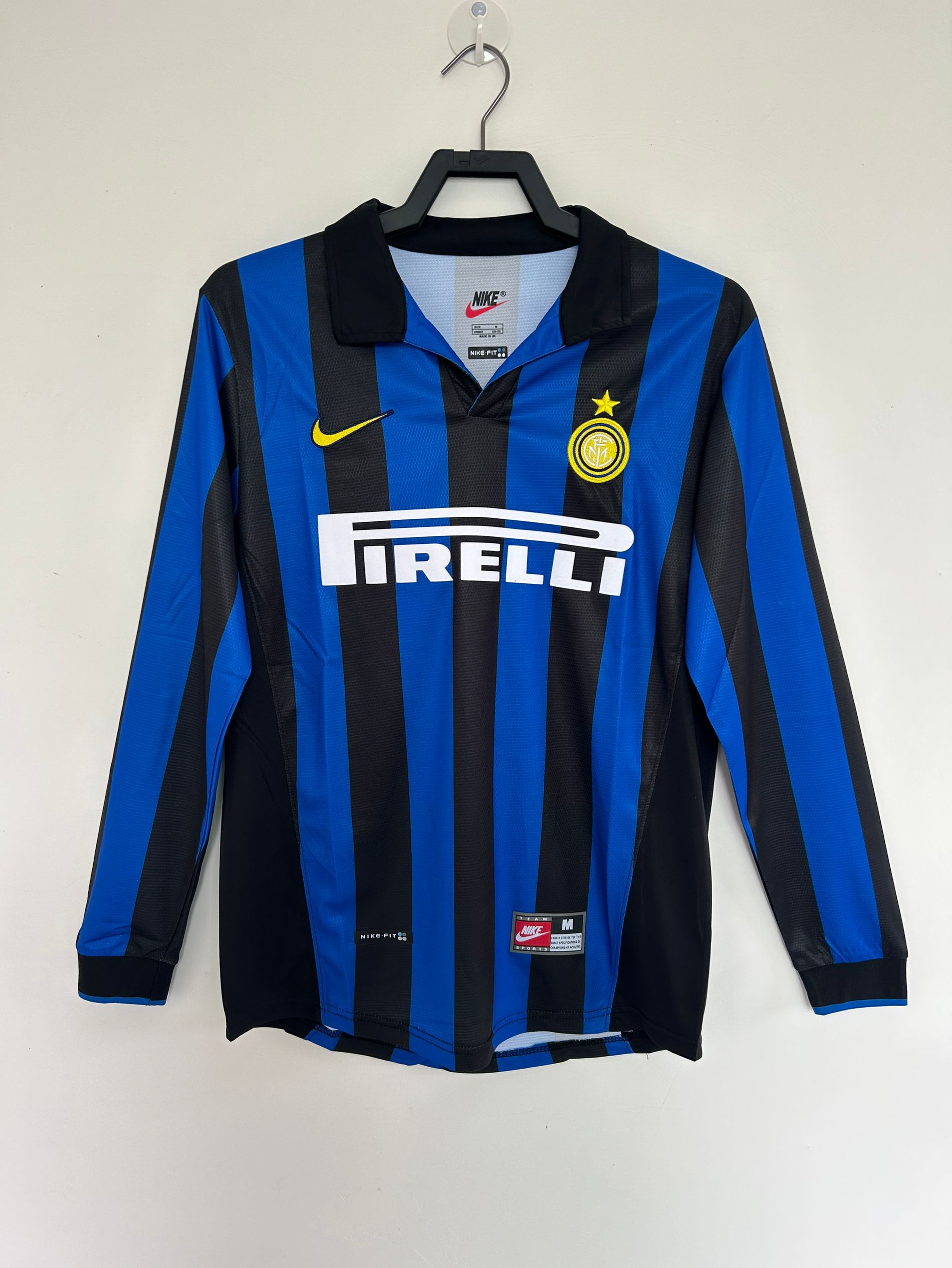 retro jerseys Football throwback jerseys 1998 99 Inter Milan Soccer ...
