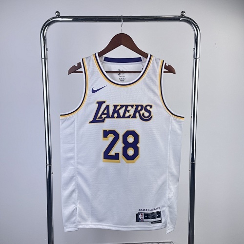 NBA  2023 season - Lakers team - White - Number 28 - O-nabe Kawai