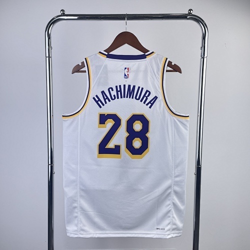 NBA  2023 season - Lakers team - White - Number 28 - O-nabe Kawai