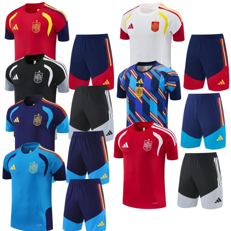 adult and kids jackets 2026 2027 Spain raining jacket Men's Football soccer training Jersey Jacket Kit 2026 SpainChildren's Football training jacket football tracksuit Jogging kit
