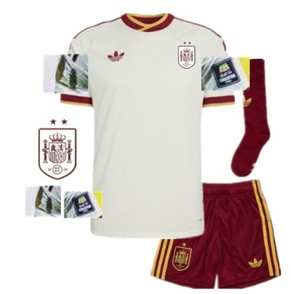2 stars + socks Adult + kids Kit 2026 2027 Spain jersey adult football shirt children's wear soccer jersey Football jersey 2026 Spain soccer jersey kids + Adult kit children