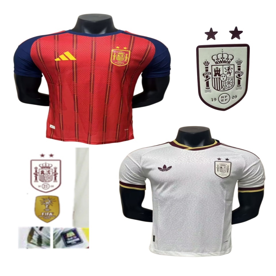2 stars Player version size S-2XL 2026 2027 Spain Soccer Jerseys  2026 Spain Football Shirt Jerseys  jersey Football jersey