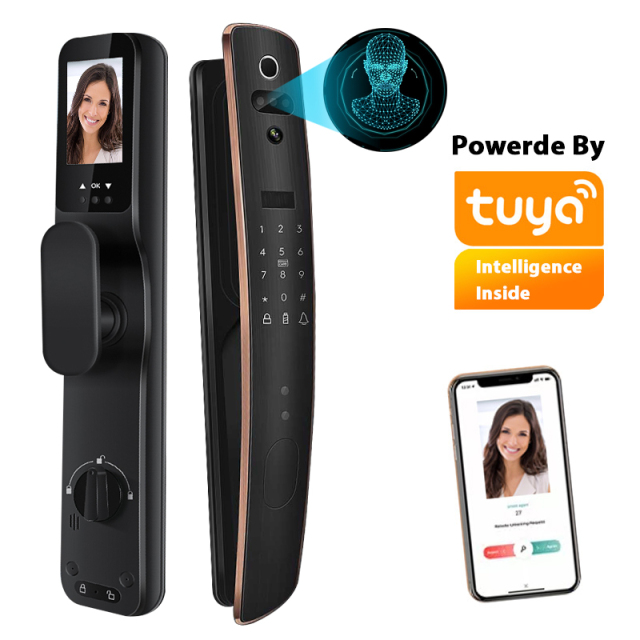 TM-A8 Tuya Wifi 3D Face&Fingprint door lock