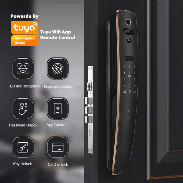 TM-A8 Tuya Wifi 3D Face&Fingprint door lock