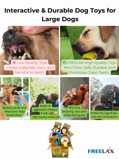 Freelax Dog Wooden Bone Chew Stick Toy