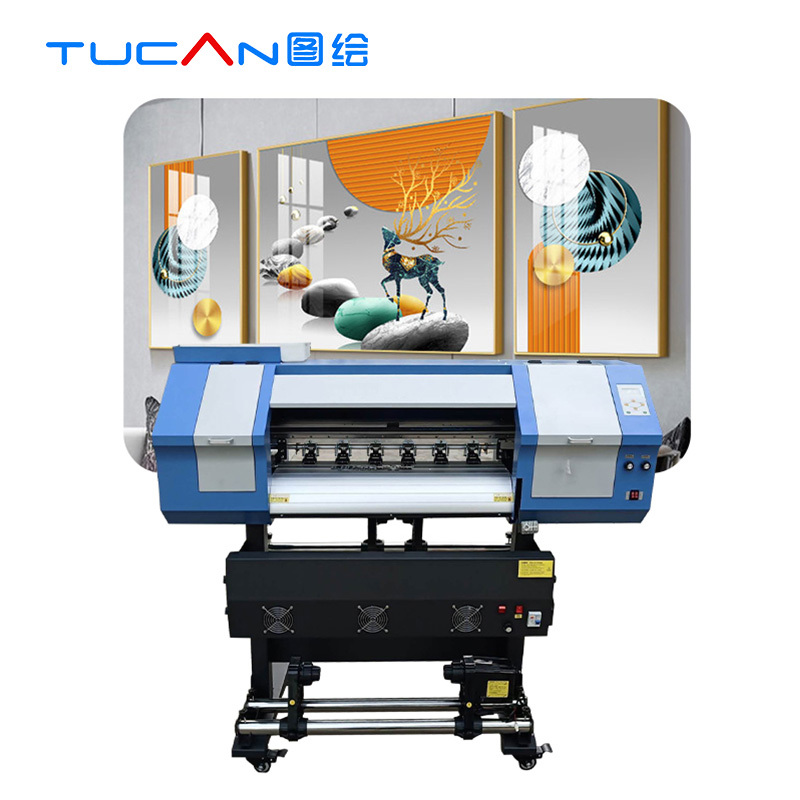 24 inch small eco solvent printer 60cm print width Heat transfer printer flex printing machine