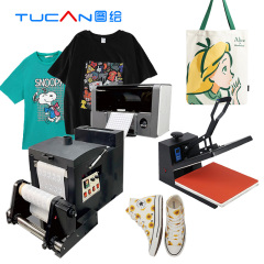 30cm Mini Desktop White Ink Printer Heat Transfer DTF Pet Film Printer Direct to Film With Powder and Dryer DTF Printer