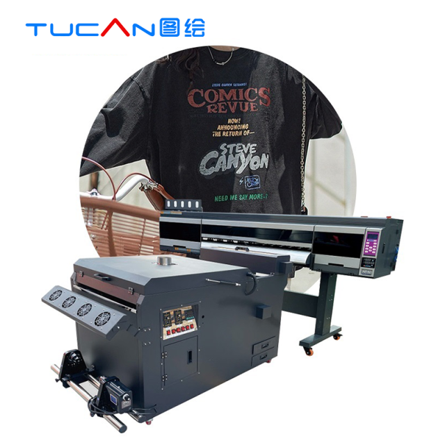 60cm DTF printer 2 heads 4 heads 5 heads for 5 colors 9 color printing with flurocent colors new technology