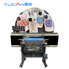 Top quality and fast speed Epson i3200 60cm UV DTF printer with intergrated laminator double sides sticker making