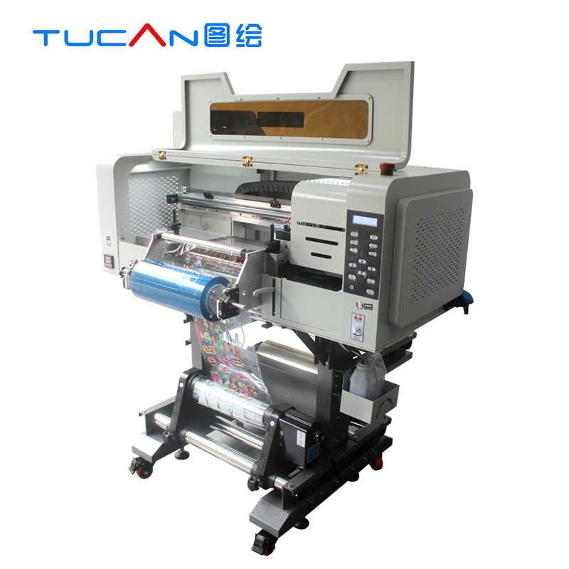 Epson head i1600 30cm UV DTF printer with intergrated laminating machine good price for promotion