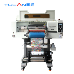 Epson head i1600 30cm UV DTF printer with intergrated laminating machine good price for promotion