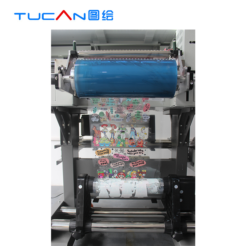 Fast speed 30cm UV DTF printer Epson head i3200 with auto intergrated laminating