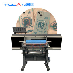 Top quality and fast speed Epson i3200 60cm UV DTF printer with intergrated laminator double sides sticker making