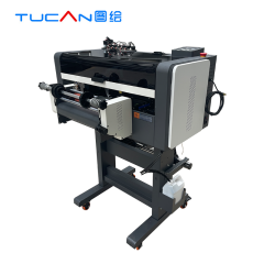 30cm uv dtf printer with laminator using 2-3 Epson xp600 printhead cmyk white varnish full colors