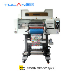 Cost effective 30cm UV DTF printer Epson head xp600 UV roll to roll printing machine