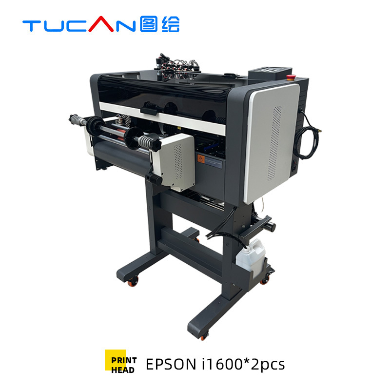 Epson i1600 print head 30cm UV DTF printer with laminator cmyk white varnish full colors
