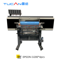Top quality and fast speed Epson i3200 60cm UV DTF printer with intergrated laminator double sides sticker making